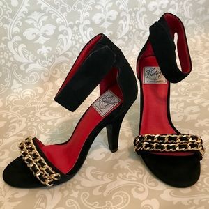 Vintage by Jefffrey Campbell black suede hl-sz6.5